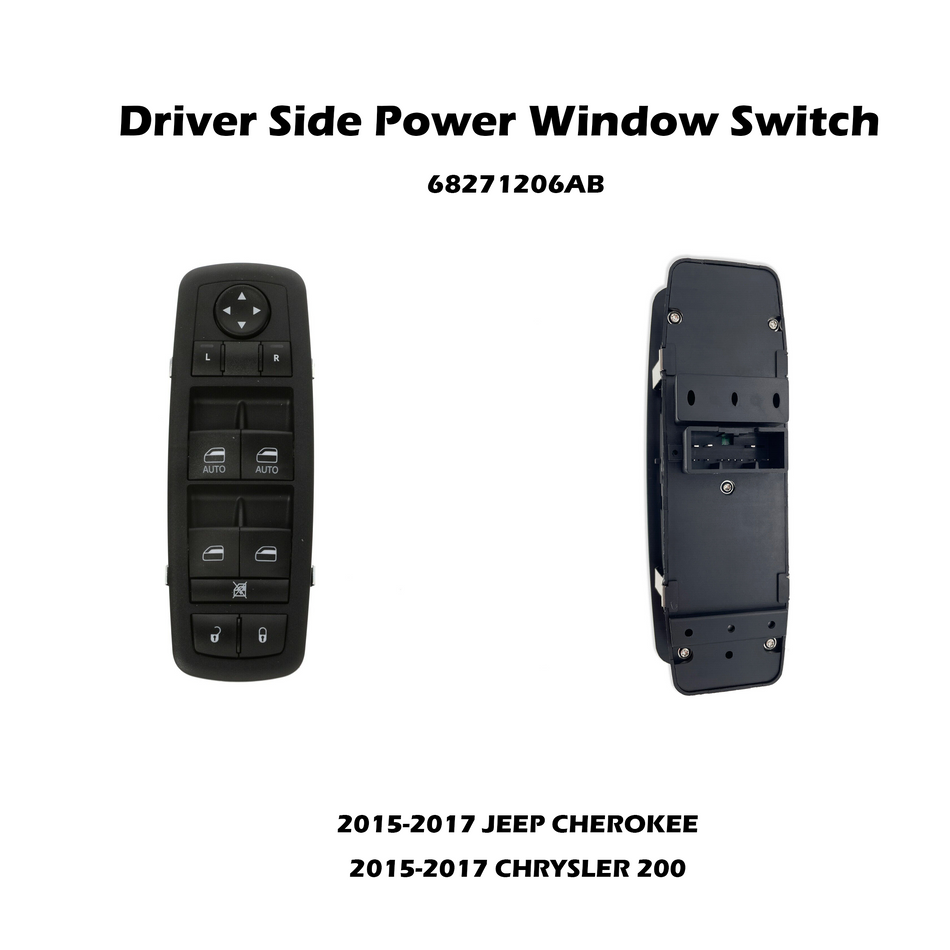 Interruptor maestro de elevalunas eléctrico de 11 pines para Jeep Cherokee 15-20 68271206AA 68271206AB