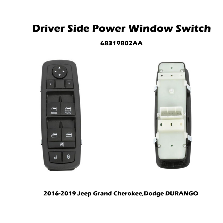 Front Left Master Power Window Mirror Switch for Dodge Durango 16-19 68319802AA