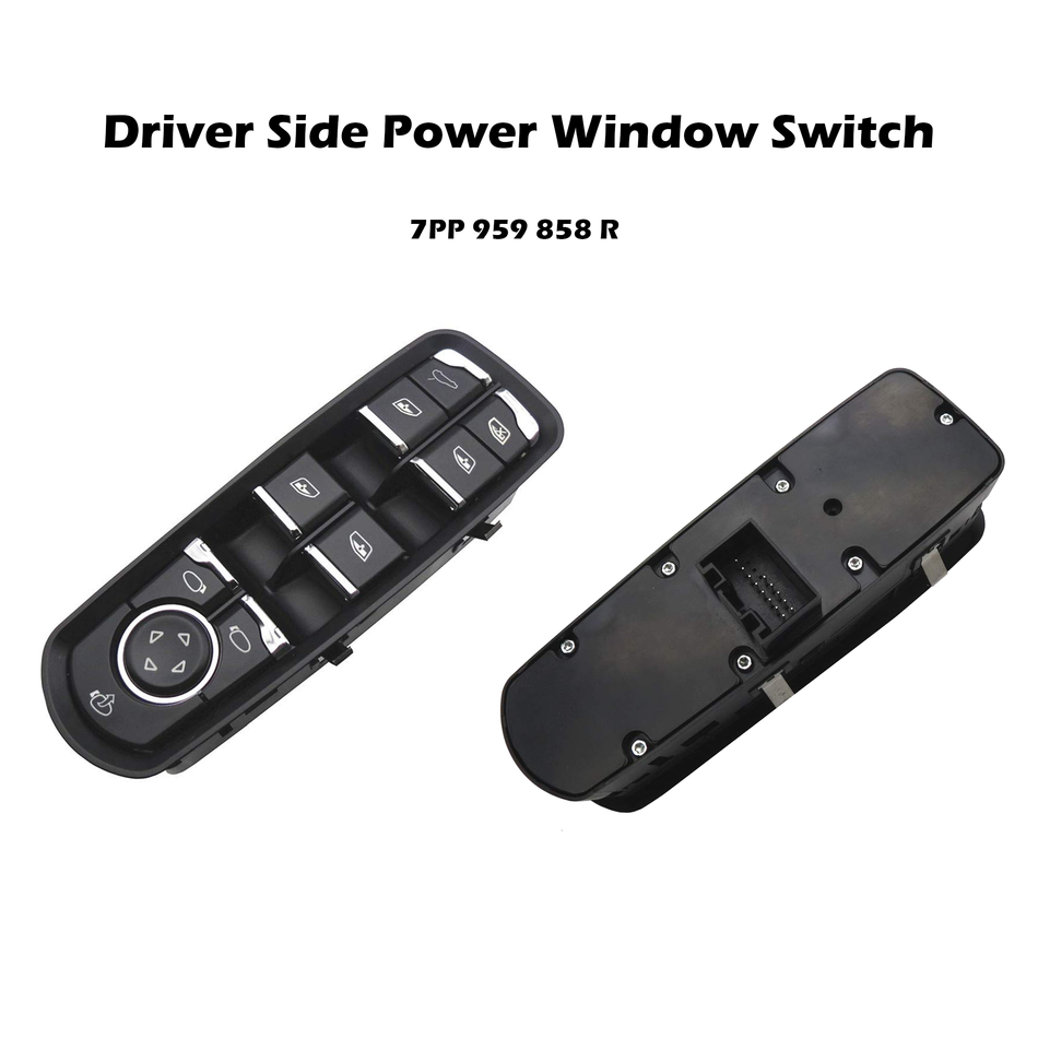 Driver Side Power Window Switch #7PP 959 858 R Compatible with Porsche Panamera Cayenne Macan