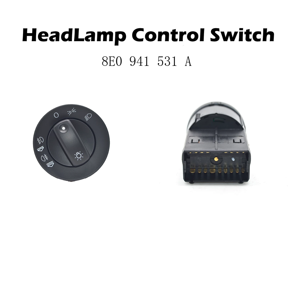 HeadLamp Control Switch #8E0 941 531 A Compatible with Audi A4 B6 B7 2000-2008 S4 2004-2005