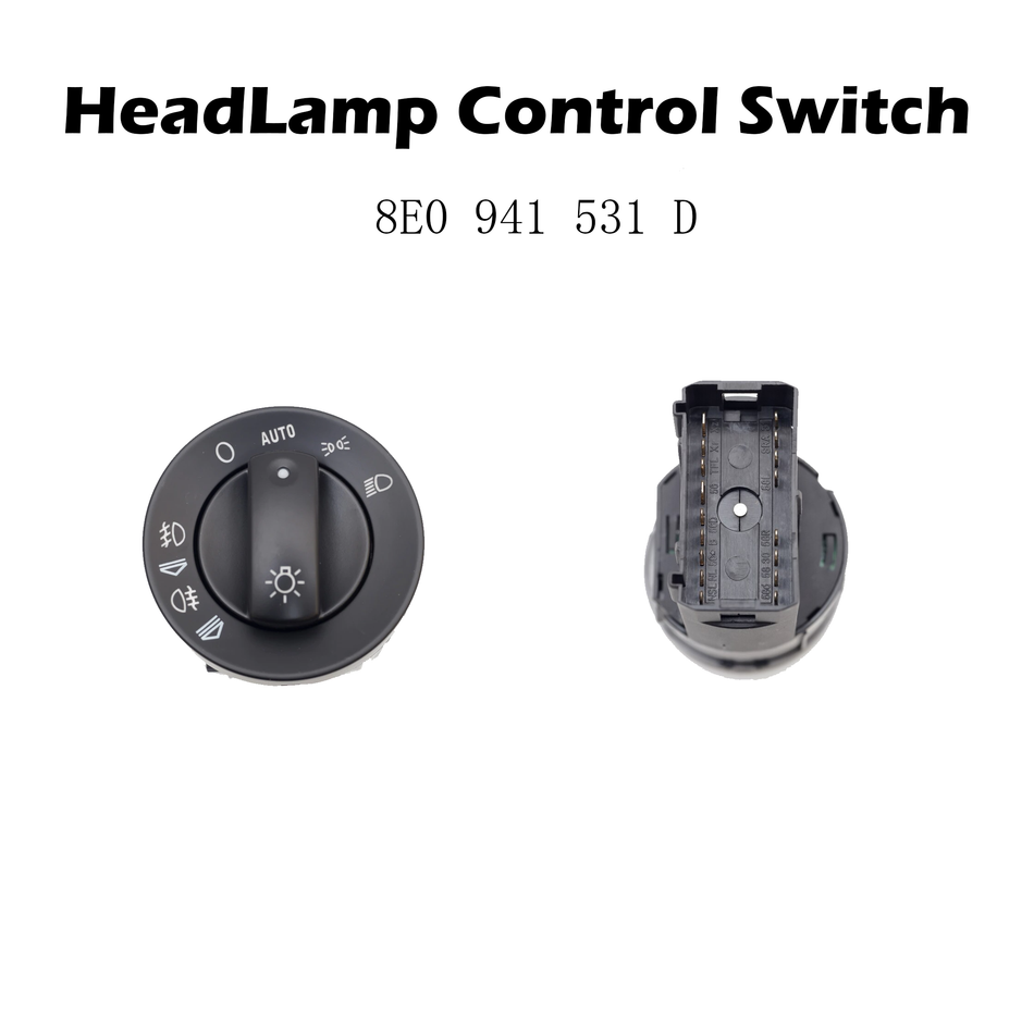 HeadLamp Control Switch #8E0 941 531 D Compatible with Audi A4 B7