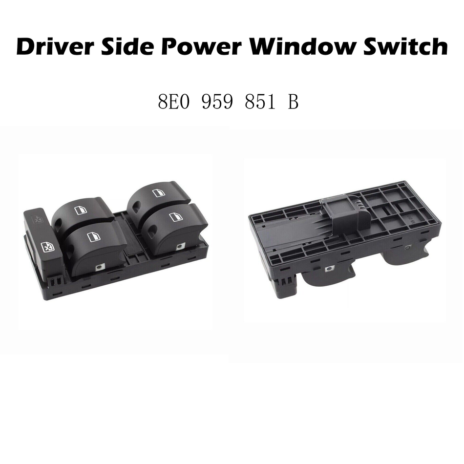 Interruptor de ventana eléctrica del lado del conductor #8E0 959 851 B Compatible con Audi A4 B6 B7 2002-2008