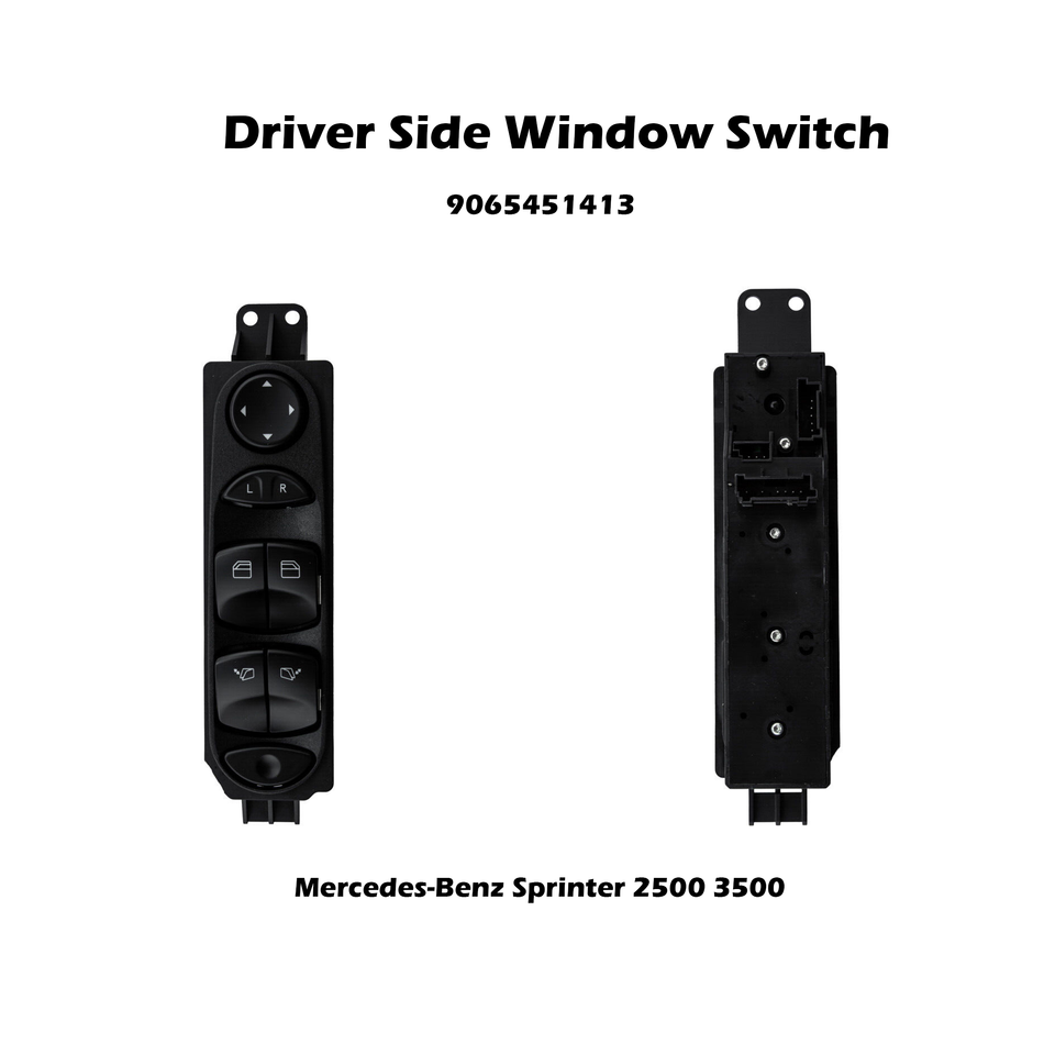 Interruptor de ventana eléctrica del lado del conductor #9065451413 para Mercedes-Benz Sprinter 2500 3500 2010-2017